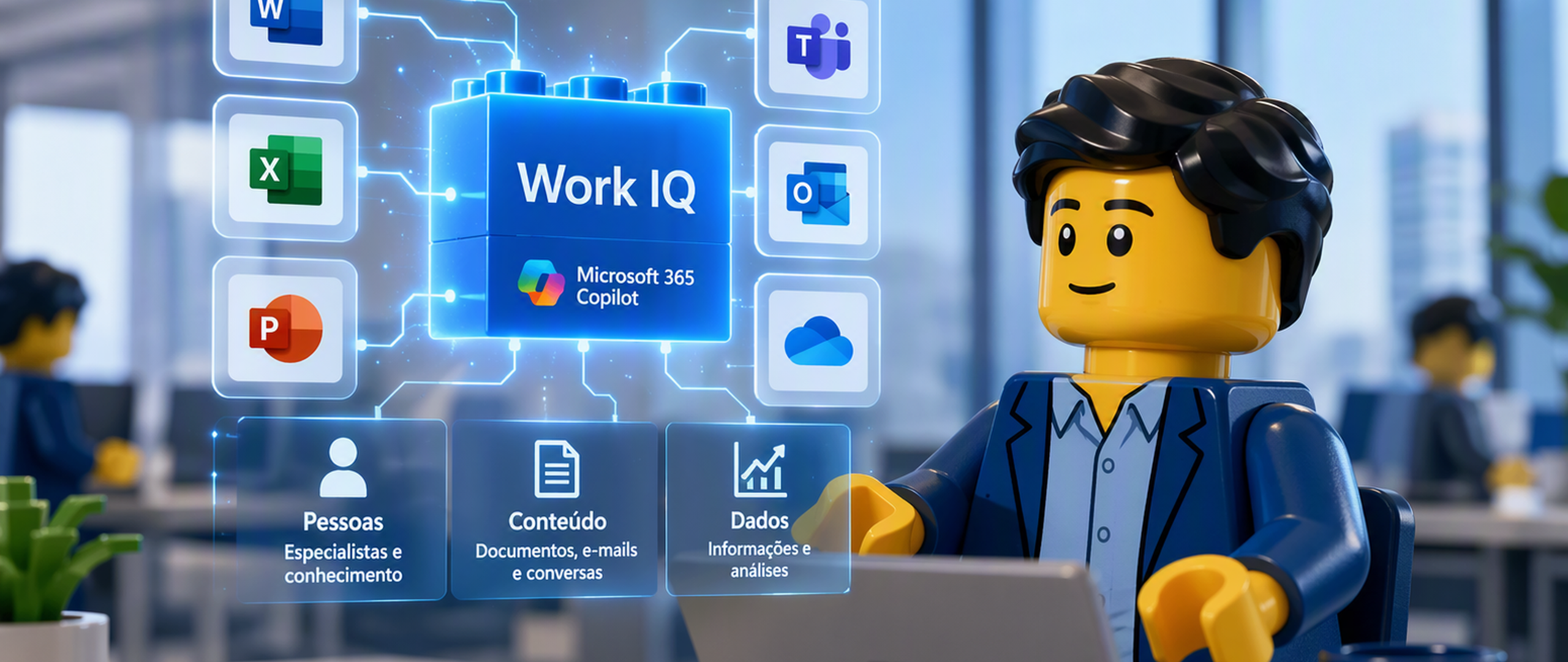 Miniatura da postagem 'Work IQ: o que é, como funciona e por que muda o jogo do Microsoft 365 Copilot' do Blog da K2M Soluções